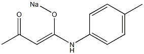 4-Sodiooxy-4-[(4-methylphenyl)amino]-3-buten-2-one Struktur