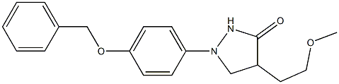 4-(2-Methoxyethyl)-1-(4-benzyloxyphenyl)pyrazolidin-3-one Struktur