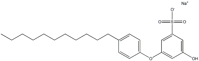 5-Hydroxy-4'-undecyl[oxybisbenzene]-3-sulfonic acid sodium salt Struktur