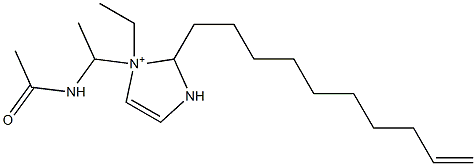 1-[1-(Acetylamino)ethyl]-2-(9-decenyl)-1-ethyl-4-imidazoline-1-ium Struktur