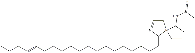 1-[1-(Acetylamino)ethyl]-1-ethyl-2-(15-nonadecenyl)-3-imidazoline-1-ium Struktur