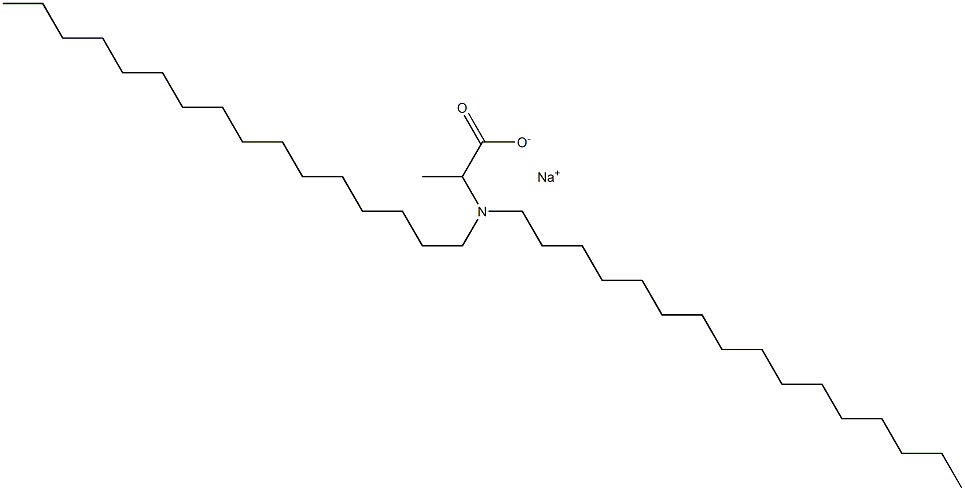 2-(Dihexadecylamino)propanoic acid sodium salt Struktur