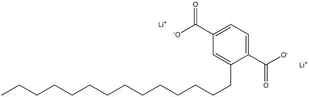 2-Tetradecylterephthalic acid dilithium salt Struktur