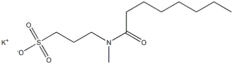 3-(N-Capryloyl-N-methylamino)-1-propanesulfonic acid potassium salt Struktur