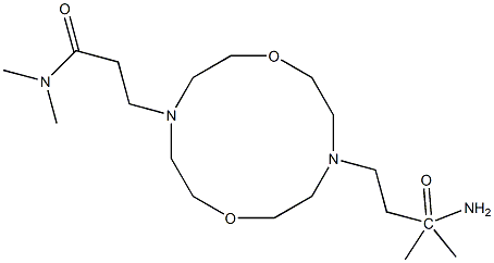 N,N,N',N'-Tetramethyl-4,10-diaza-1,7-dioxacyclododecane-4,10-dipropionamide Struktur