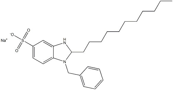 1-Benzyl-2,3-dihydro-2-undecyl-1H-benzimidazole-5-sulfonic acid sodium salt Struktur