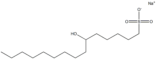 6-Hydroxypentadecane-1-sulfonic acid sodium salt Struktur