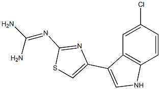 2-[4-(5-Chloro-1H-indole-3-yl)-2-thiazolyl]guanidine Struktur