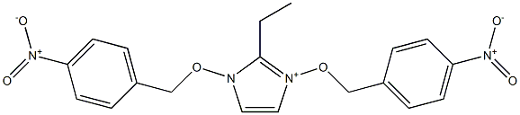 1,3-Bis(4-nitrobenzyloxy)-2-ethyl-1H-imidazol-3-ium Struktur