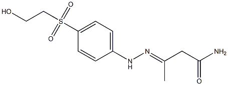 3-[2-[p-(2-Hydroxyethylsulfonyl)phenyl]hydrazono]butyramide Struktur