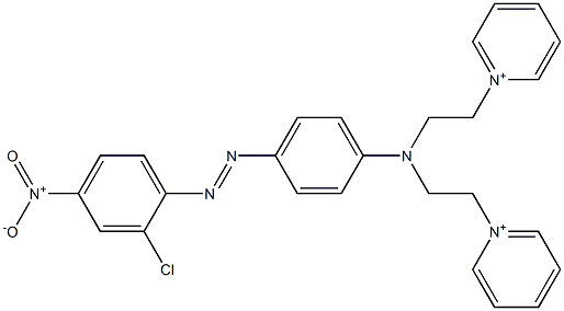 1,1'-[[[4-[(2-Chloro-4-nitrophenyl)azo]phenyl]imino]di-2,1-ethanediyl]bispyridinium Struktur