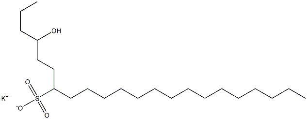 4-Hydroxydocosane-7-sulfonic acid potassium salt Struktur