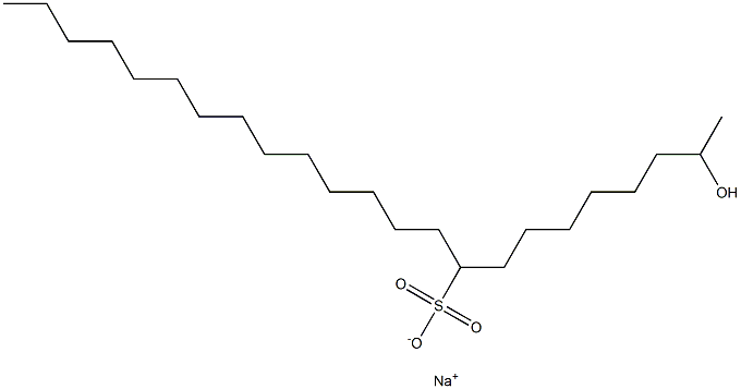 2-Hydroxytricosane-9-sulfonic acid sodium salt Struktur