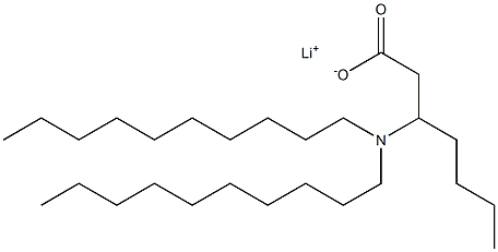 3-(Didecylamino)heptanoic acid lithium salt Struktur