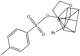 1-Bromo-4-tosyloxy-pentacyclo[4.3.0.02,5.03,8.04,7]nonan-9-one ethylene acetal Struktur