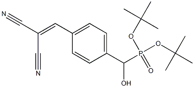 Hydroxy[4-(2,2-dicyanoethenyl)phenyl]methylphosphonic acid di-tert-butyl ester Struktur