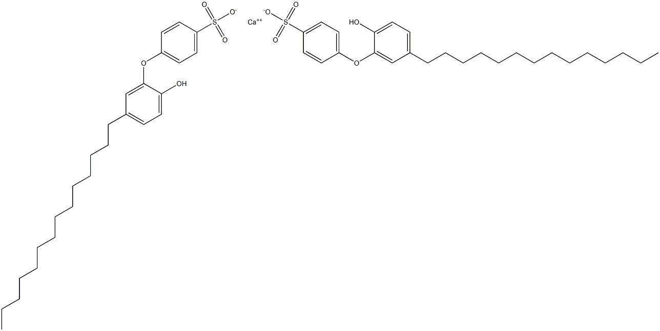 Bis(2'-hydroxy-5'-tetradecyl[oxybisbenzene]-4-sulfonic acid)calcium salt Struktur