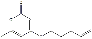 6-Methyl-4-(4-pentenyloxy)-2-pyrone Struktur