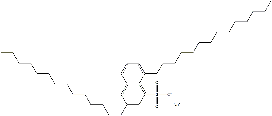 3,8-Ditetradecyl-1-naphthalenesulfonic acid sodium salt Struktur