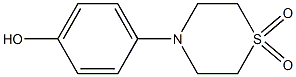 4-(4-Hydroxyphenyl)tetrahydro-2H-1,4-thiazine 1,1-dioxide Struktur