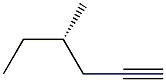 [S,(+)]-4-Methyl-1-hexyne Struktur