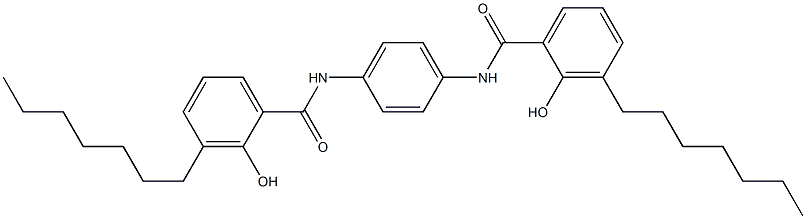 N,N'-Bis(3-heptylsalicyloyl)-p-phenylenediamine Struktur