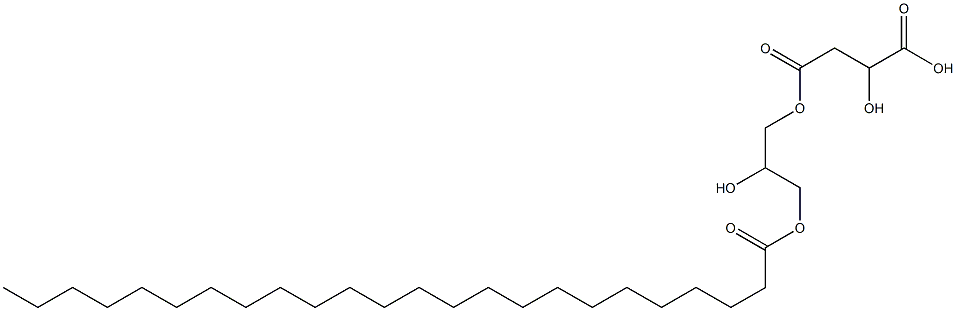 2-Hydroxybutanedioic acid hydrogen 4-[2-hydroxy-3-(tetracosanoyloxy)propyl] ester Struktur