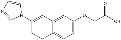 [[5,6-Dihydro-7-(1H-imidazol-1-yl)naphthalen]-2-yloxy]acetic acid Struktur