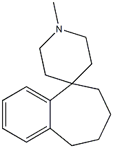 6,7,8,9-Tetrahydro-1'-methylspiro[5H-benzocycloheptene-5,4'-piperidine] Struktur