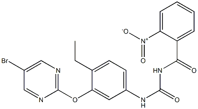 1-(2-Nitrobenzoyl)-3-[3-[(5-bromo-2-pyrimidinyl)oxy]-4-ethylphenyl]urea Struktur