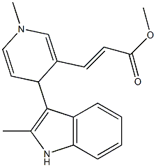 3-[[4-(2-Methyl-1H-indol-3-yl)-1,4-dihydro-1-methylpyridin]-3-yl]acrylic acid methyl ester Struktur