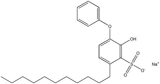 2-Hydroxy-4-undecyl[oxybisbenzene]-3-sulfonic acid sodium salt Struktur