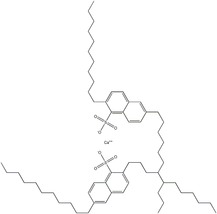 Bis(2,6-diundecyl-1-naphthalenesulfonic acid)calcium salt Struktur