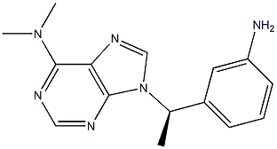 9-[(R)-1-(3-Aminophenyl)ethyl]-N,N-dimethyl-9H-purin-6-amine Struktur