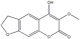 2,3-Dihydro-5-hydroxy-6-methoxy-7H-furo[3,2-g][1]benzopyran-7-one Struktur