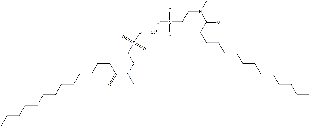 Bis(N-tetradecanoyl-N-methyltaurine)calcium salt Struktur