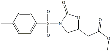 3-Tosyl-2-oxooxazolidine-5-acetic acid methyl ester Struktur