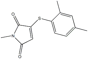 2-(2,4-Dimethylphenylthio)-N-methylmaleimide Struktur