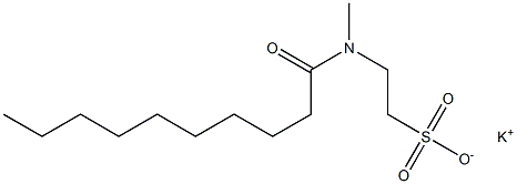 N-Decanoyl-N-methyltaurine potassium salt Struktur