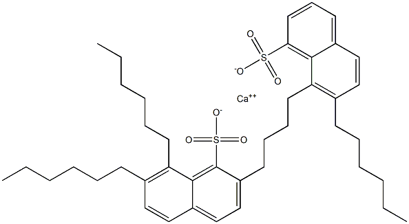 Bis(7,8-dihexyl-1-naphthalenesulfonic acid)calcium salt Struktur