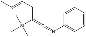 2-(Trimethylsilyl)-1-(phenylimino)-1,4-hexadiene Struktur