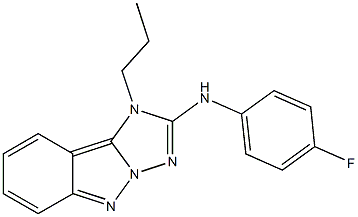 1-Propyl-2-(4-fluorophenylamino)-1H-[1,2,4]triazolo[1,5-b]indazole Struktur