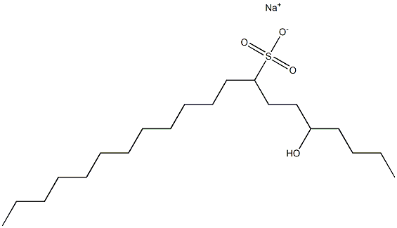 5-Hydroxyicosane-8-sulfonic acid sodium salt Struktur