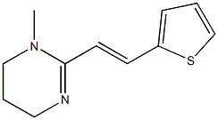 1,4,5,6-Tetrahydro-1-methyl-2-[2-(2-thienyl)ethenyl]pyrimidine Struktur