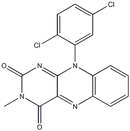 3-Methyl-10-(2,5-dichlorophenyl)pyrimido[4,5-b]quinoxaline-2,4(3H,10H)-dione Struktur