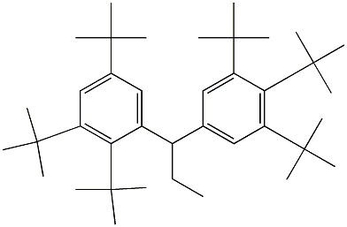 1-(2,3,5-Tri-tert-butylphenyl)-1-(3,4,5-tri-tert-butylphenyl)propane Struktur