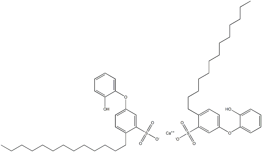 Bis(2'-hydroxy-4-tridecyl[oxybisbenzene]-3-sulfonic acid)calcium salt Struktur