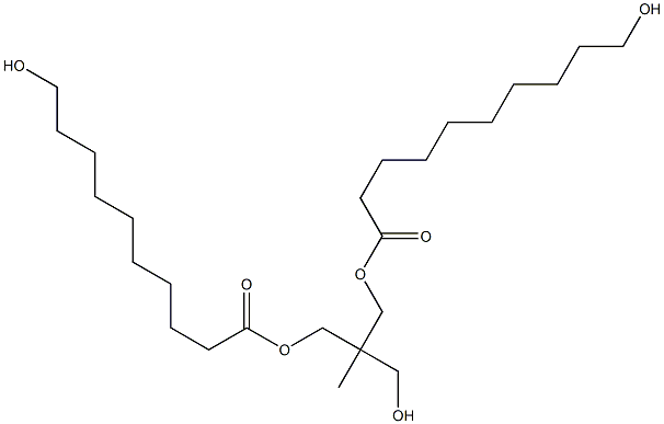 Bis(10-hydroxydecanoic acid)2-(hydroxymethyl)-2-methyl-1,3-propanediyl ester Struktur