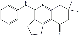 1,2,3,6,7,8-Hexahydro-4-(phenylamino)-7,7-dimethyl-9H-cyclopenta[c]quinolin-9-one Struktur