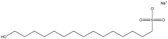 15-Hydroxypentadecane-1-sulfonic acid sodium salt Struktur